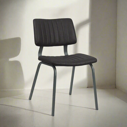 Eetkamerstoel Gusto | Zwart PU-Leder