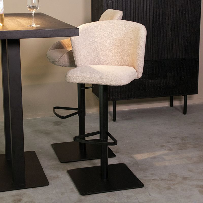 Barkruk Wave | Kookeiland of Bartafel | Naturel Bouclé