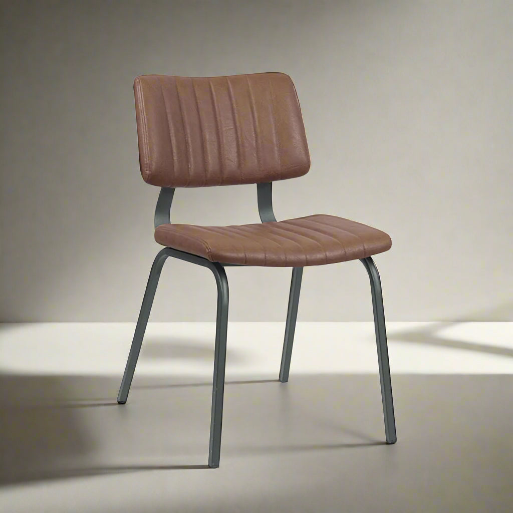 Eetkamerstoel Gusto | Bruin PU-Leder