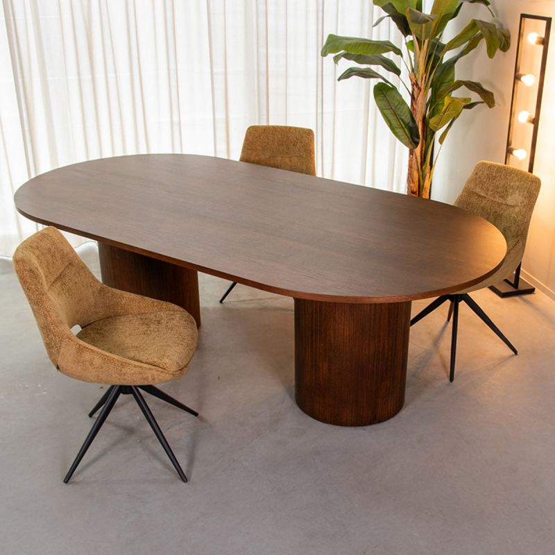 Eettafel Oliva | Ovaal | Walnoot Eikenhout