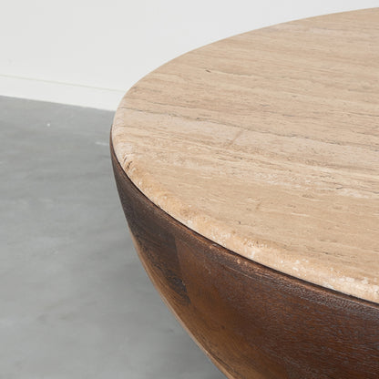 Salontafel Bowl | Bruin Travertin
