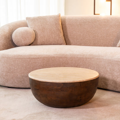 Salontafel Bowl | Bruin Travertin