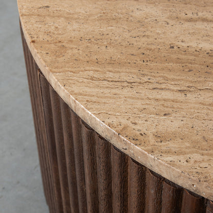 Salontafel Ribble | 70cm | Bruin Travertin