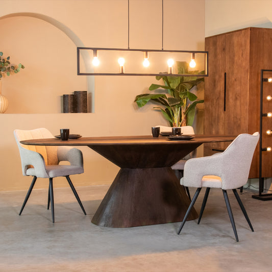Eettafel Jagger | Bruin Mangohout