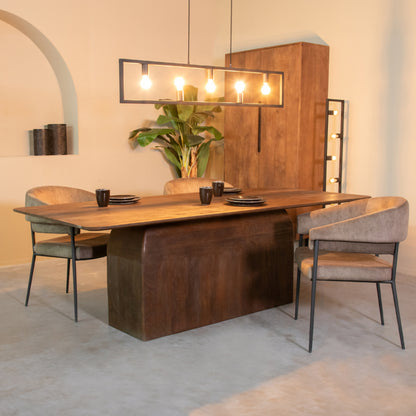 Eettafel Owen | Bruin Mangohout