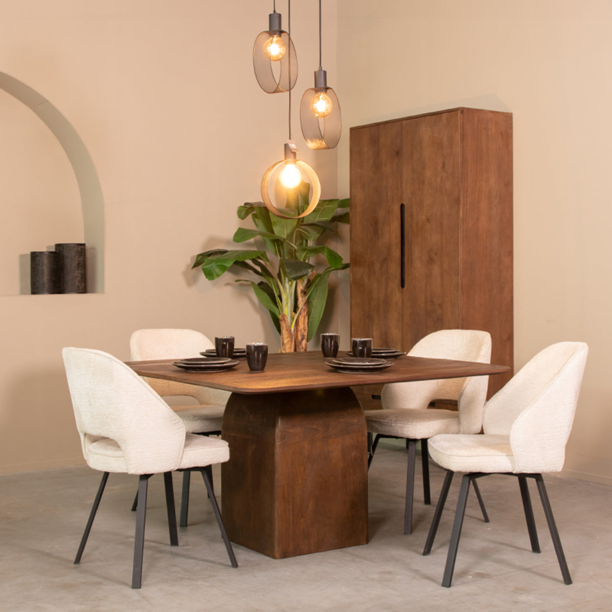 Eettafel Ingo | Bruin Mangohout