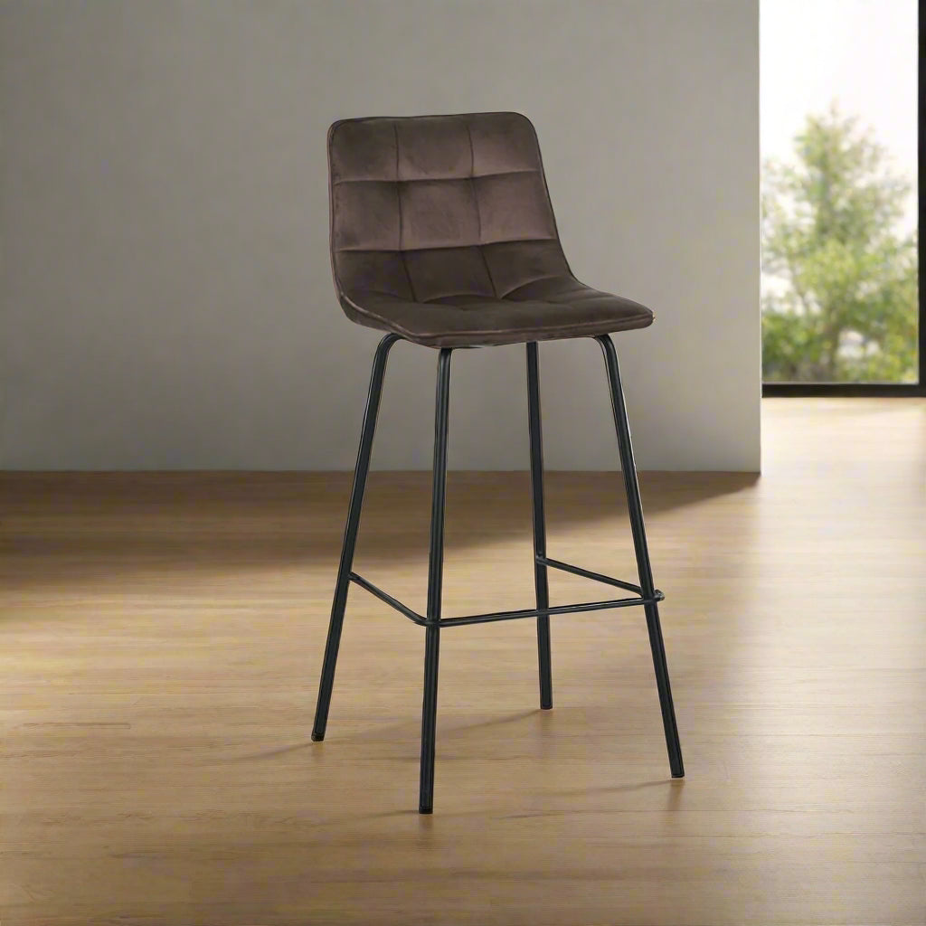 Barkruk Bistro | Taupe Velvet