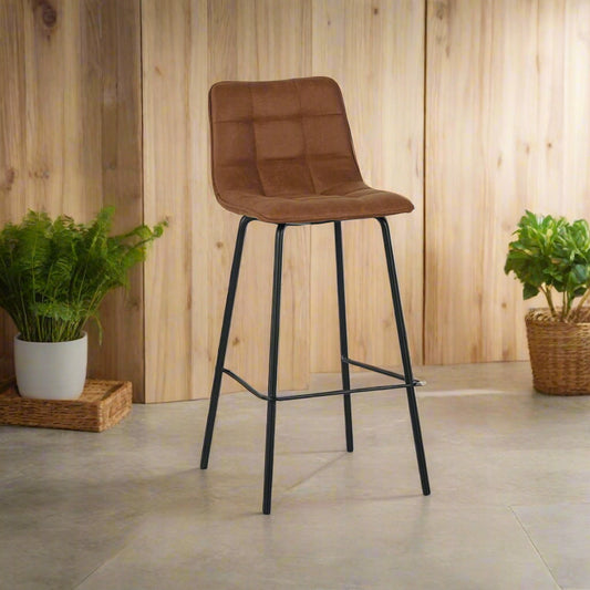 Barkruk Bistro | Bruin Microvezel