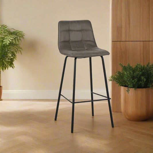 Barkruk Bistro | Taupe Microvezel