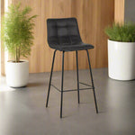 Barkruk Bistro | Grijs Microvezel