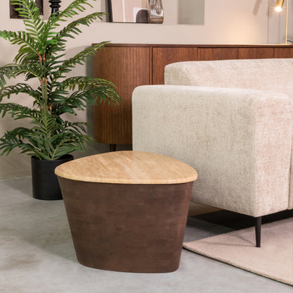 Salontafel Ravi | Bruin Travertin