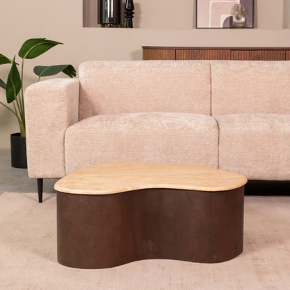 Salontafel Davi | Bruin Travertin