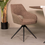 Eetkamerstoel Finley | Bruin Bouclé