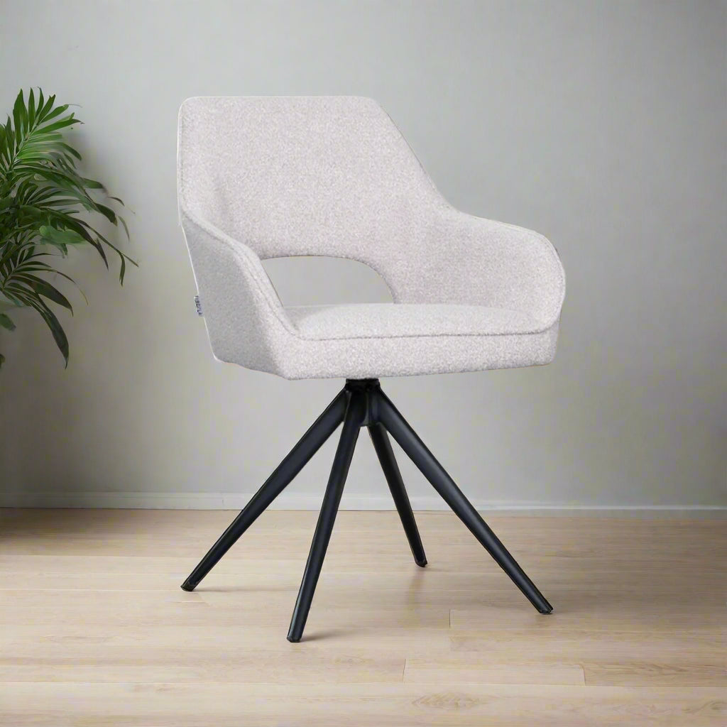 Eetkamerstoel Finley | Naturel Bouclé