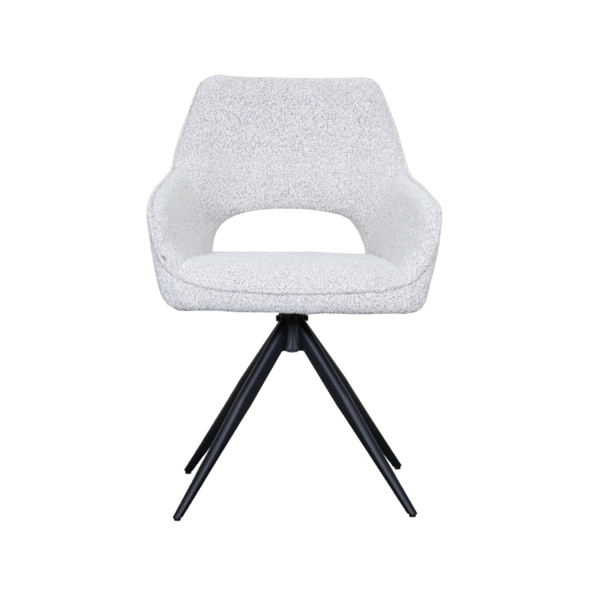 Eetkamerstoel Finley | Wit Bouclé