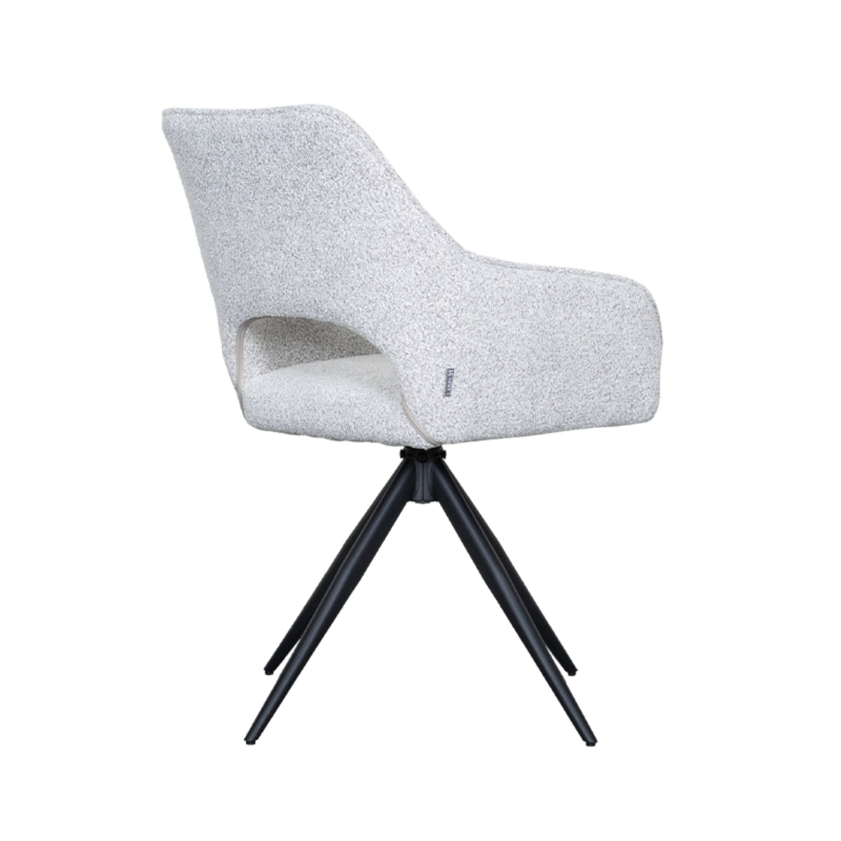 Eetkamerstoel Finley | Wit Bouclé