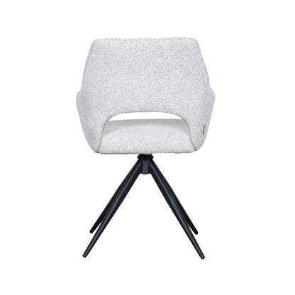 Eetkamerstoel Finley | Wit Bouclé