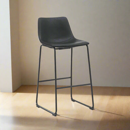 Barkruk Risto | Zwart PU-Leder