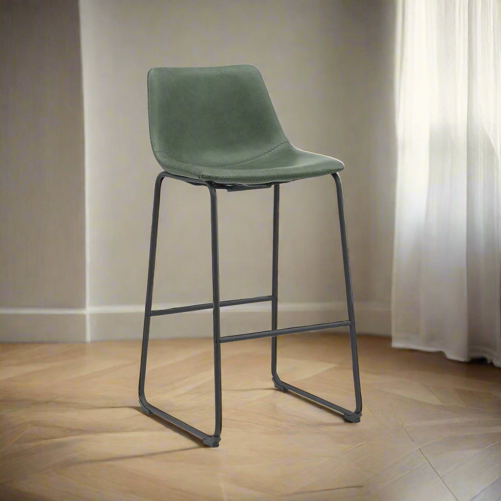 Barkruk Risto | Groen PU-Leder