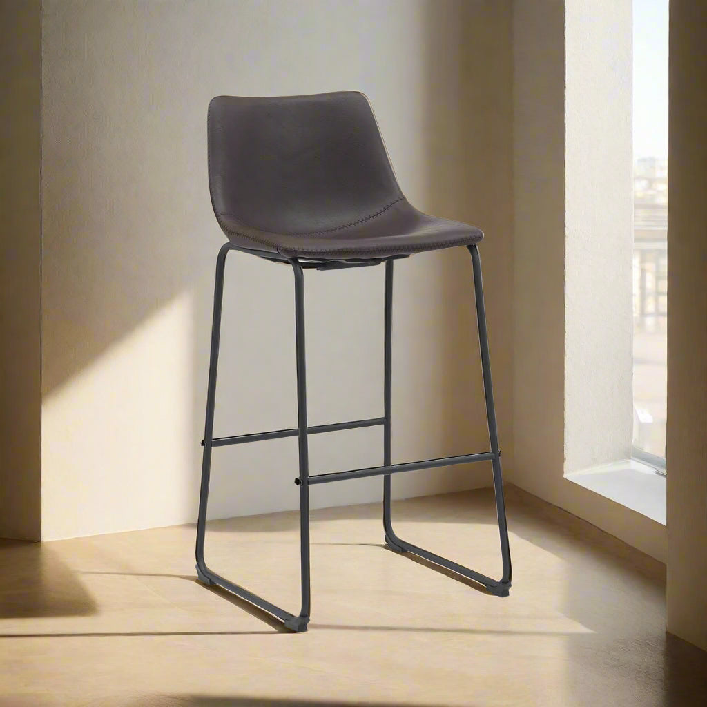 Barkruk Risto | Donkerbruin PU-Leder