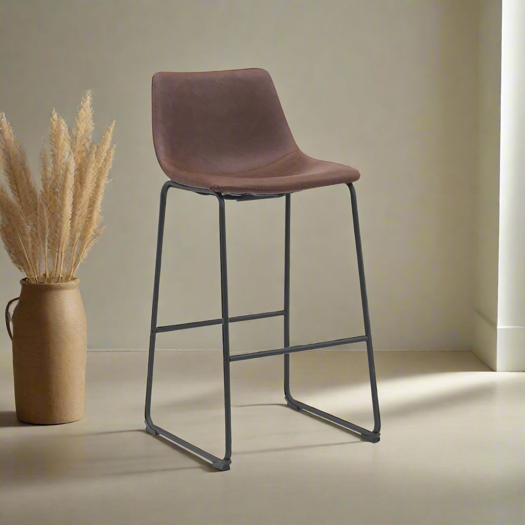 Barkruk Risto | Bruin PU-Leder