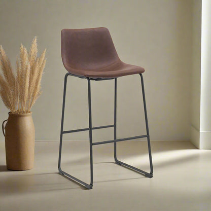 Barkruk Risto | Bruin PU-Leder