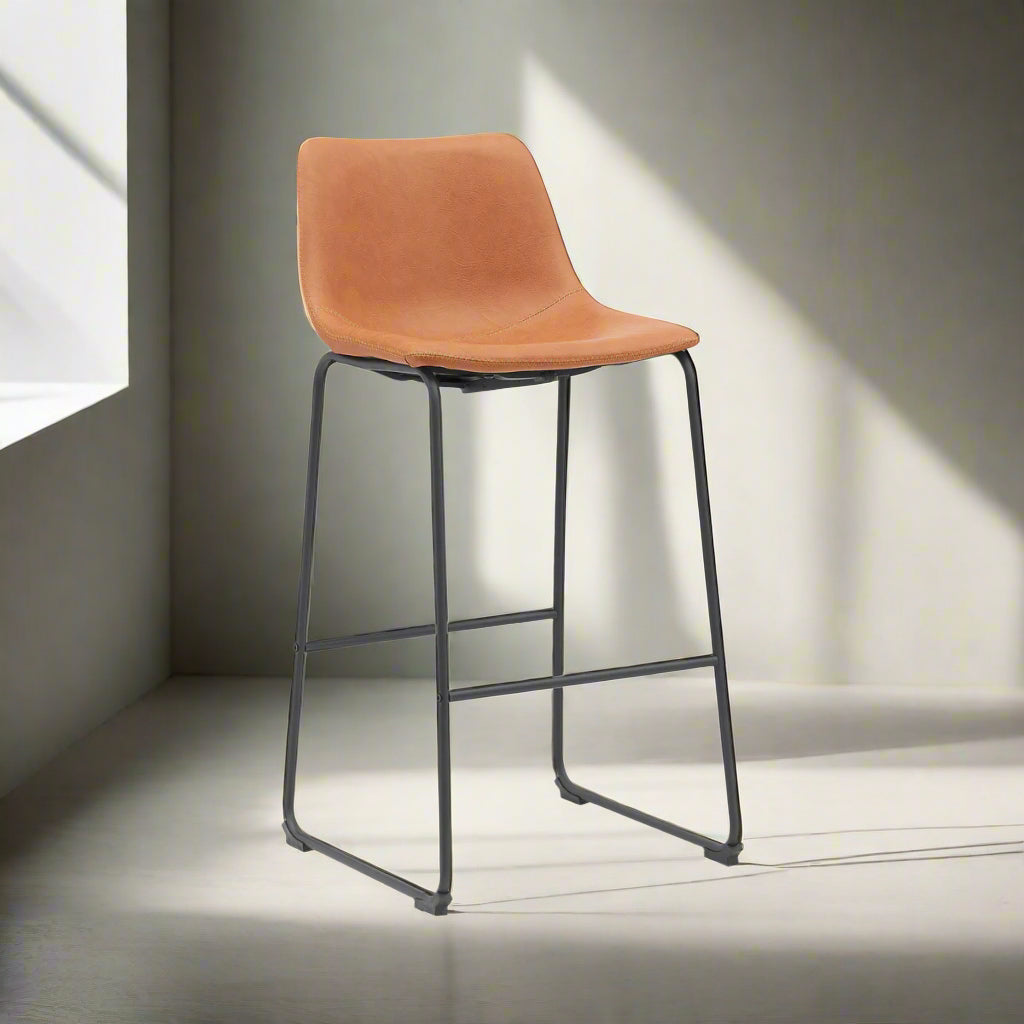 Barkruk Risto | Bruin PU-Leder