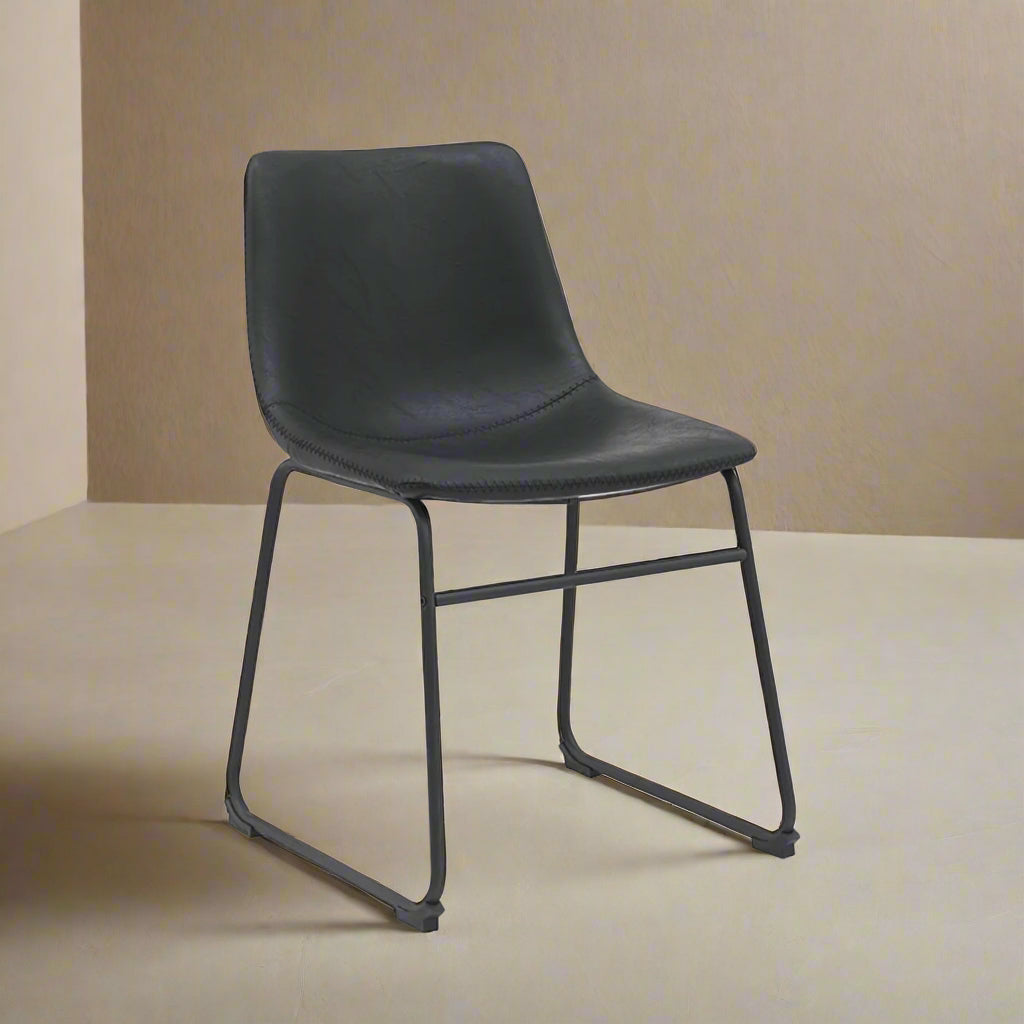 Eetkamerstoel Risto | Zwart PU-Leder