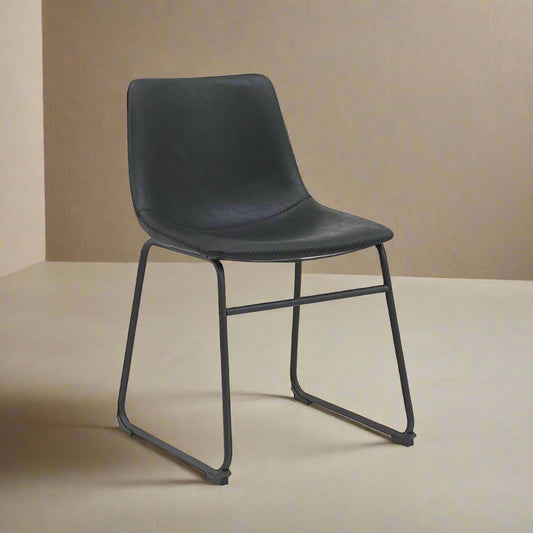Eetkamerstoel Risto | Zwart PU-Leder