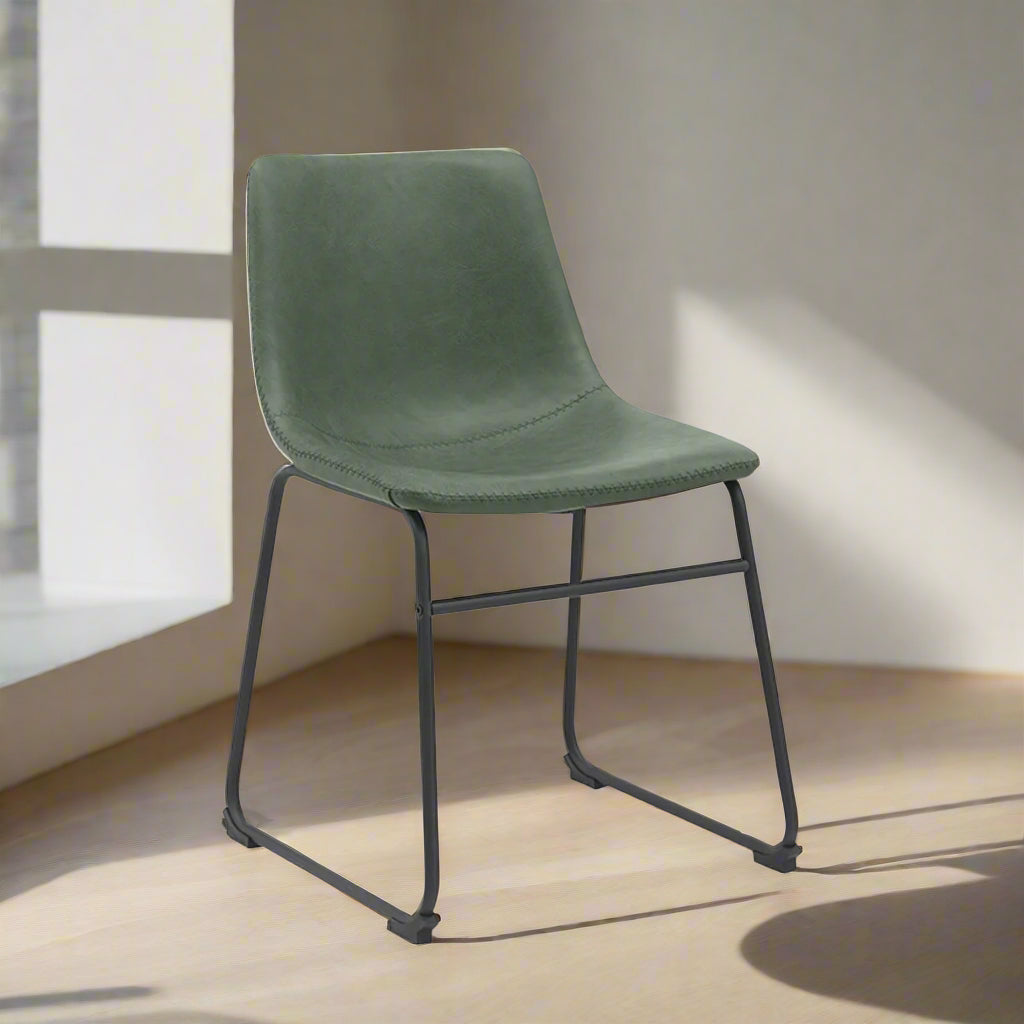 Eetkamerstoel Risto | Groen PU-Leder