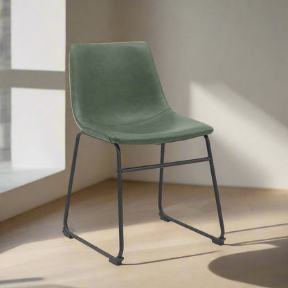 Eetkamerstoel Risto | Groen PU-Leder