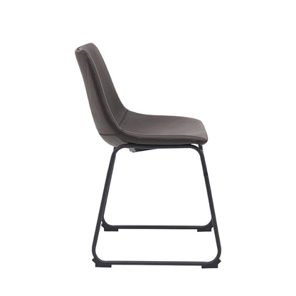 Eetkamerstoel Risto | Donkerbruin PU-Leder