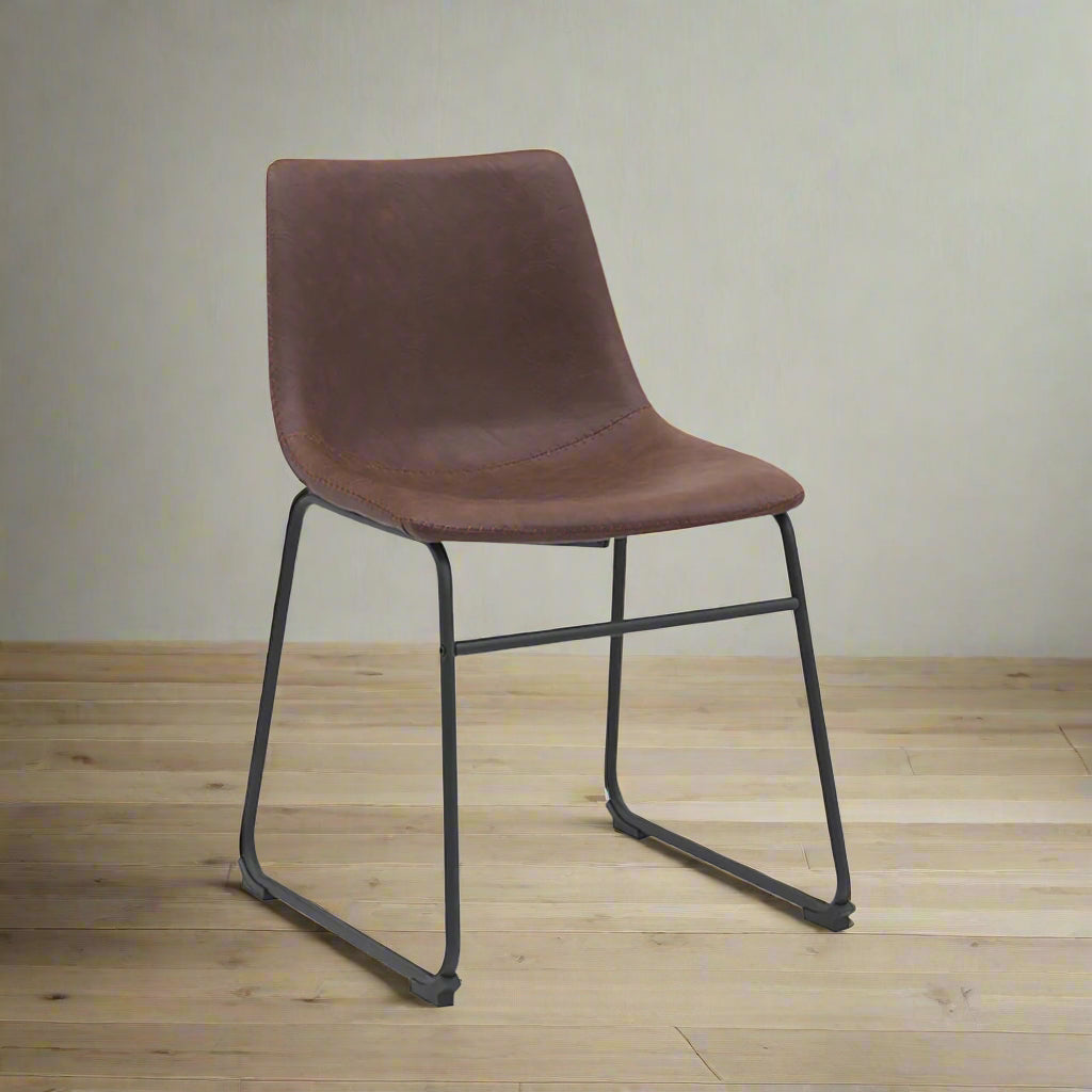 Eetkamerstoel Risto | Bruin PU-Leder