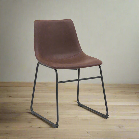 Eetkamerstoel Risto | Bruin PU-Leder