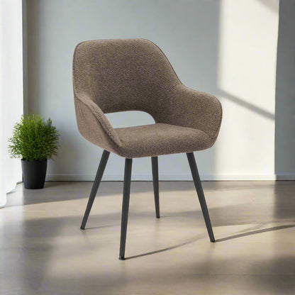 Eetkamerstoel Fer | Bruin Bouclé