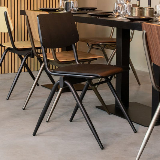 Eetkamerstoel Solid | Zwart Hout