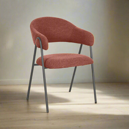 Eetkamerstoel Lowen | Bruin Bouclé