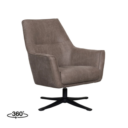 Fauteuil Tod | Taupe Microvezel