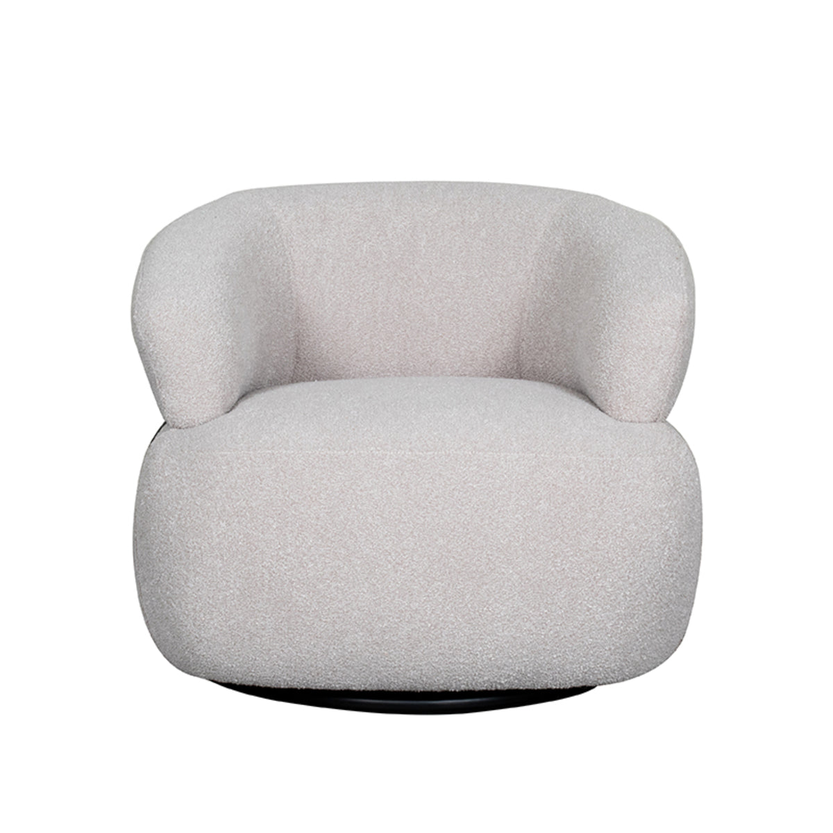 Fauteuil Valenza | Naturel Boucle | Zwart Eiken