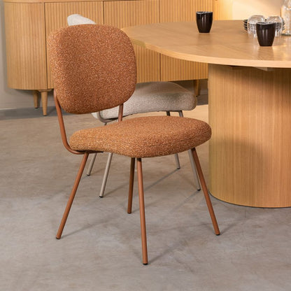 Eetkamerstoel Singapore | Rood Bouclé