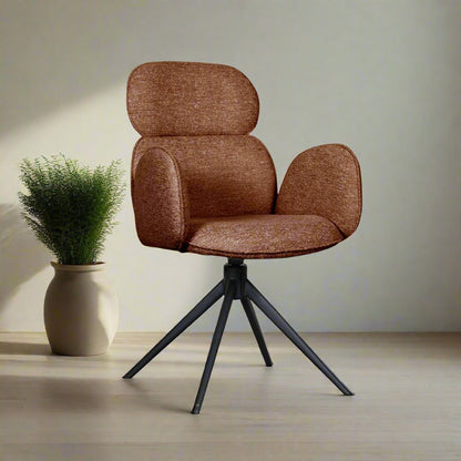 Eetkamerstoel Vidar | Rood Bouclé