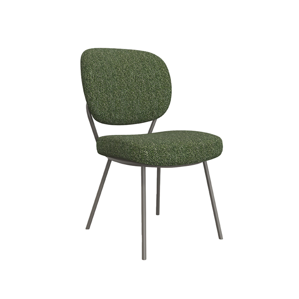 Eetkamerstoel Singapore | Groen Bouclé