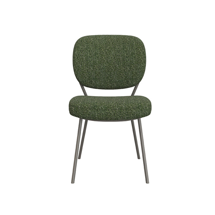 Eetkamerstoel Singapore | Groen Bouclé