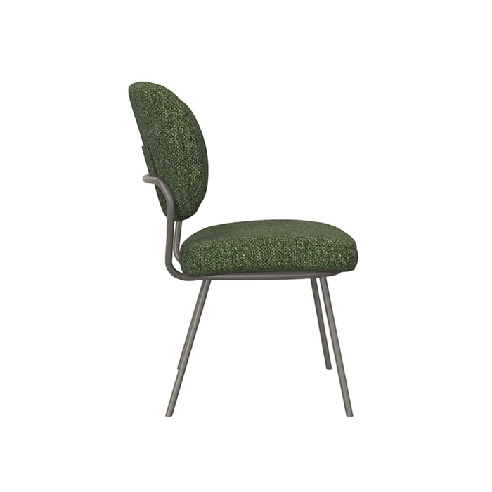 Eetkamerstoel Singapore | Groen Bouclé