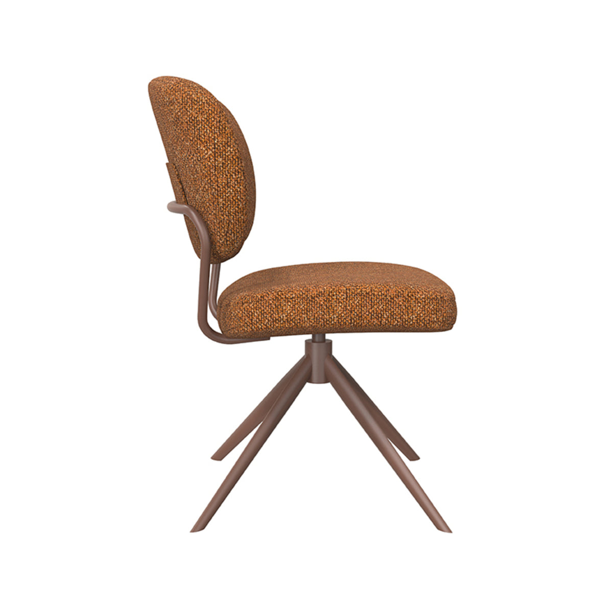 Eetkamerstoel Geneva | Rood Bouclé| Rood Onderstel