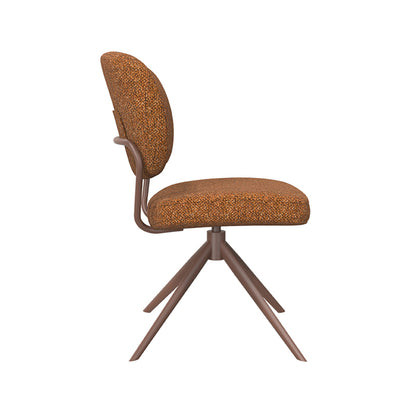 Eetkamerstoel Geneva | Rood Bouclé| Rood Onderstel