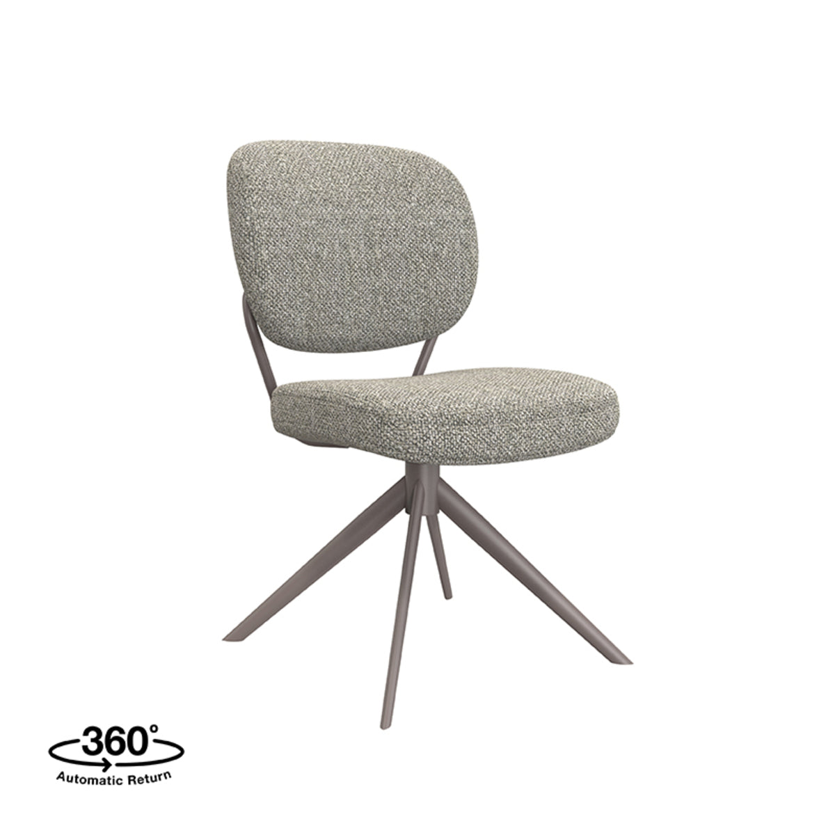 Eetkamerstoel Geneva | Grijs Bouclé | Brons Onderstel