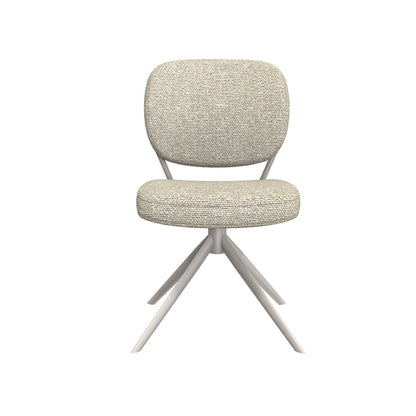 Eetkamerstoel Geneva | Naturel Bouclé | Taupe Onderstel