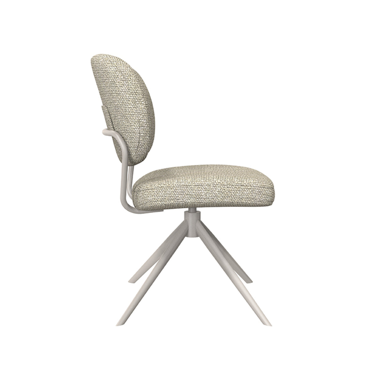 Eetkamerstoel Geneva | Naturel Bouclé | Taupe Onderstel