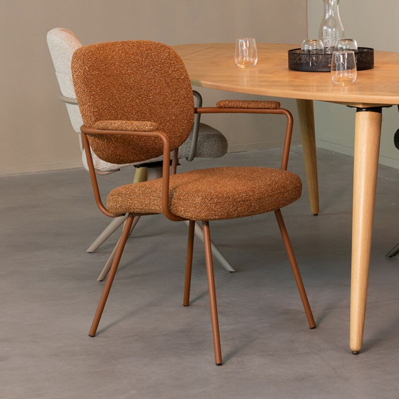 Eetkamerstoel Lausanne | Rood Bouclé